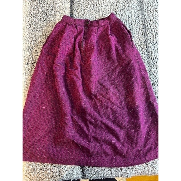 Women's Vintage Bagatelle Maroon Pencil Skirt Size 4 - Picture 6 of 6